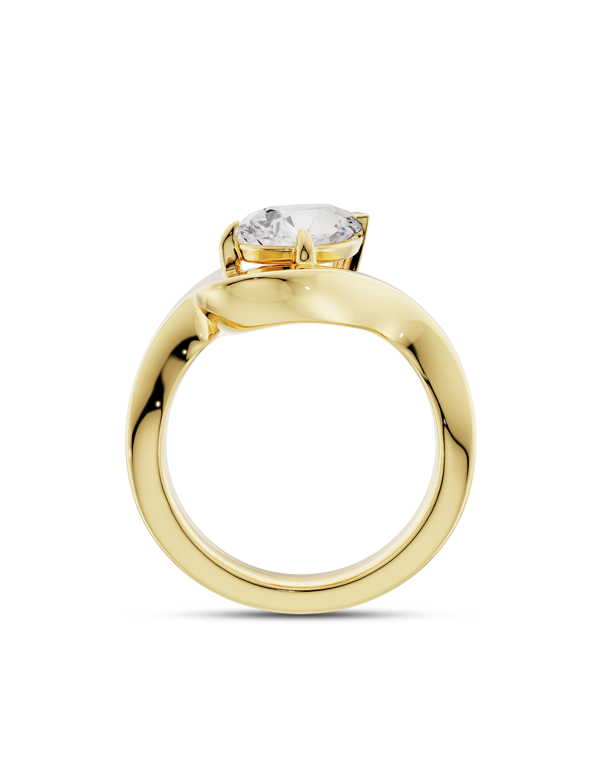 Lucette- Pear Unique Style Lab Grown Diamond Engagement Ring