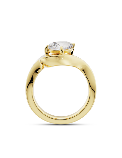 Lucette- Pear Unique Style Lab Grown Diamond Engagement Ring