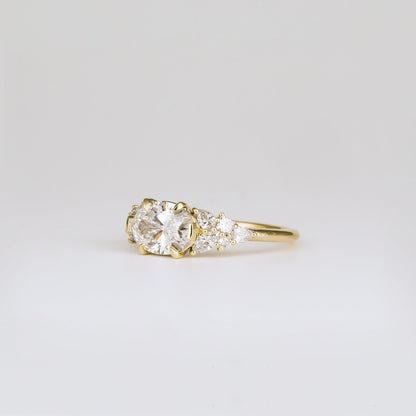 1.41-3.50 CT Oval  Lab Grown Diamond Cluster Engagement ring