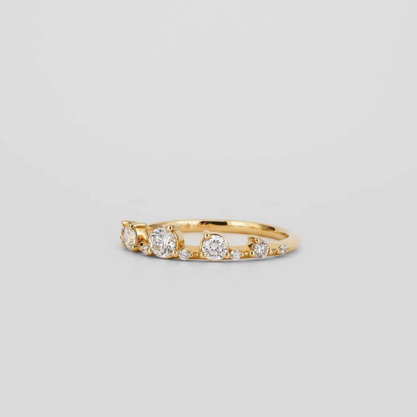 0.49 TCW Round Lab Grown Diamond Dainty Wedding Band