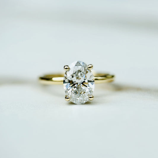 1.20 CT Oval E/VS1 CVD Diamond Solitaire Engagement Ring