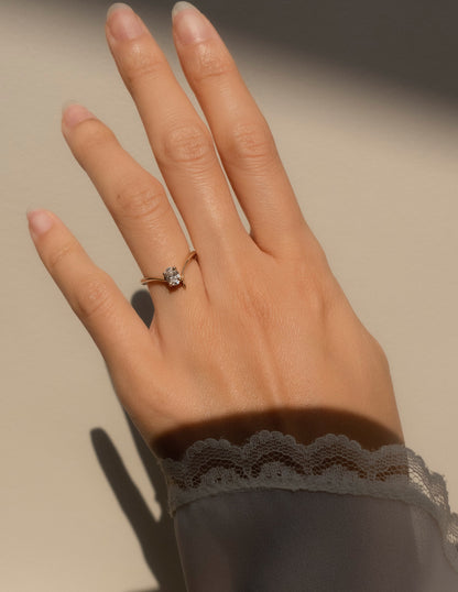 0.50 -1.50 CT Oval Cut Lab Grown Diamond Solitaire Engagement Ring