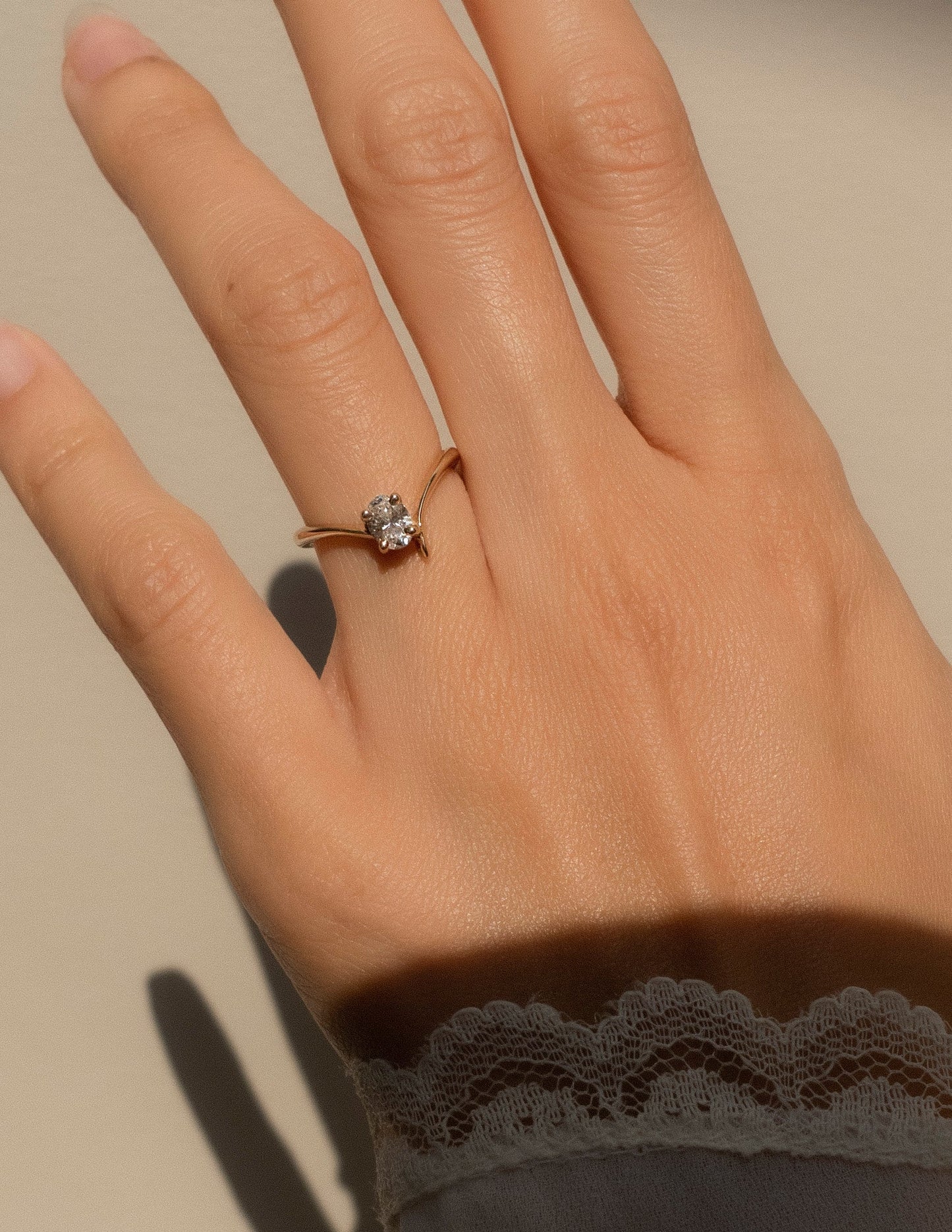 0.50 -1.50 CT Oval Cut Lab Grown Diamond Solitaire Engagement Ring