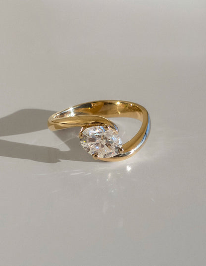 1.0 -1.50 CT Oval Cut Lab Grown Diamond Solitaire Engagement Ring