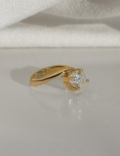 1.0 -1.50 CT Oval Cut Lab Grown Diamond Solitaire Engagement Ring