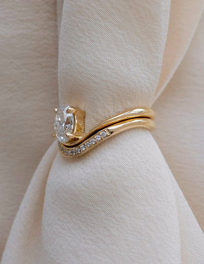 1.0 -2.0 CT Oval Cut Lab Grown Diamond Solitaire Engagement Ring
