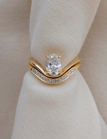 1.0 -2.0 CT Oval Cut Lab Grown Diamond Solitaire Engagement Ring