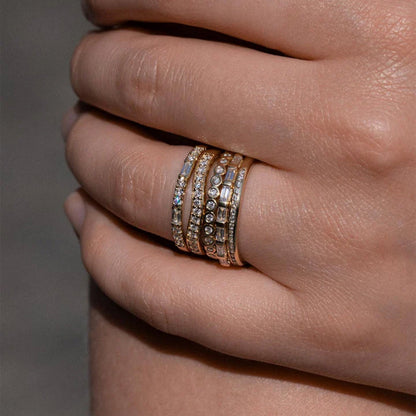 0.45 TCW East West Baguette Diamond Wedding Band