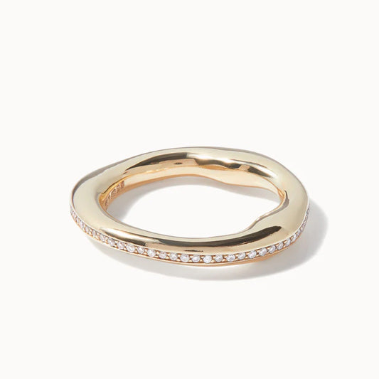 0.40 TCW Round Diamond Baguette Wedding Band