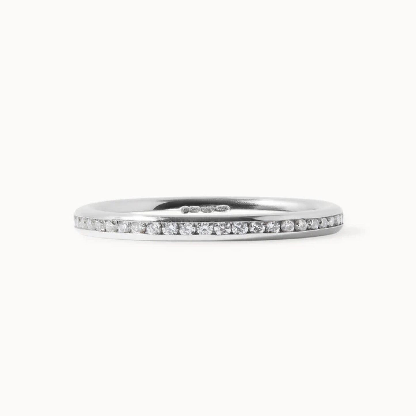 0.40 TCW Round Lab Grown Diamond Half Eternity Wedding Band