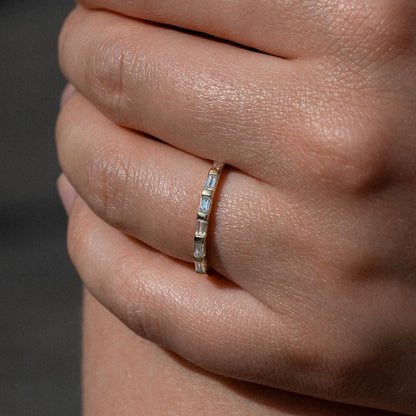 0.45 TCW East West Baguette Diamond Wedding Band