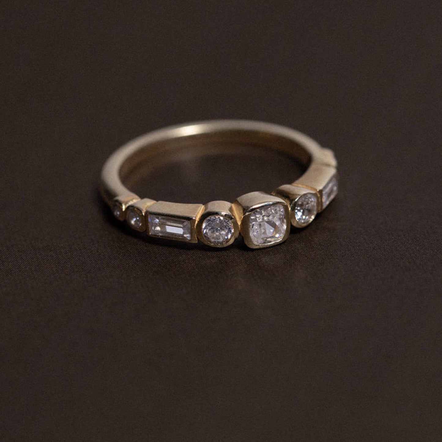 1.0 TCW Round, Baguette & Cushion Lab Grown Diamond Wedding Band