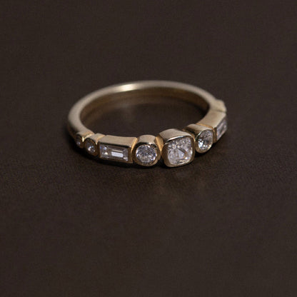 1.0 TCW Round, Baguette & Cushion Lab Grown Diamond Wedding Band