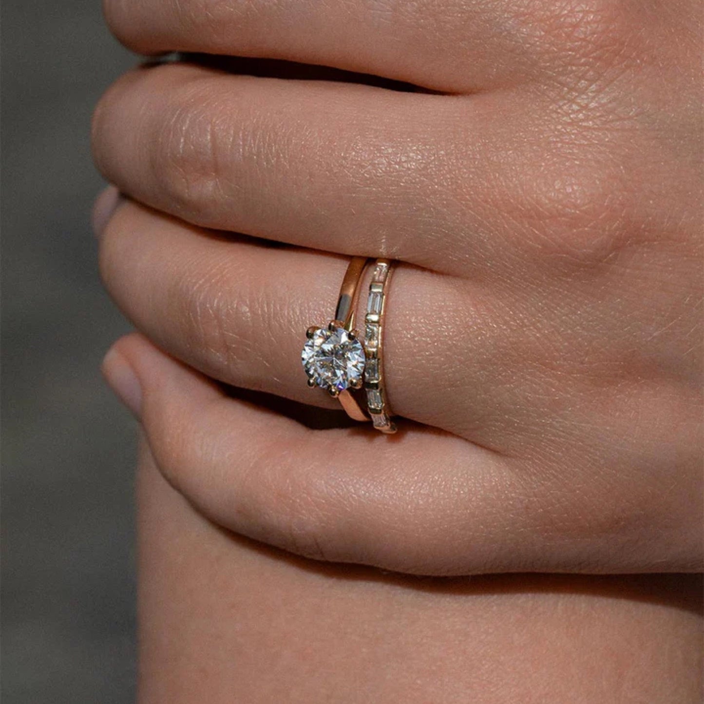 0.45 TCW East West Baguette Diamond Wedding Band