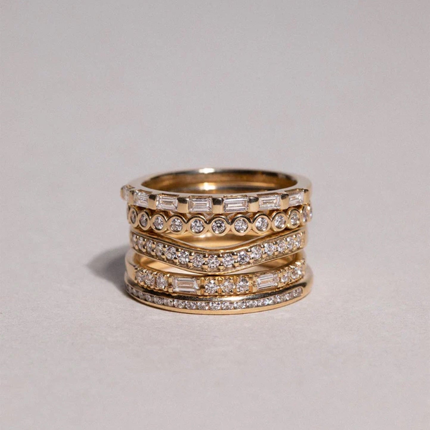 0.23 TCW Round Lab Grown Diamond Curved Wedding Band