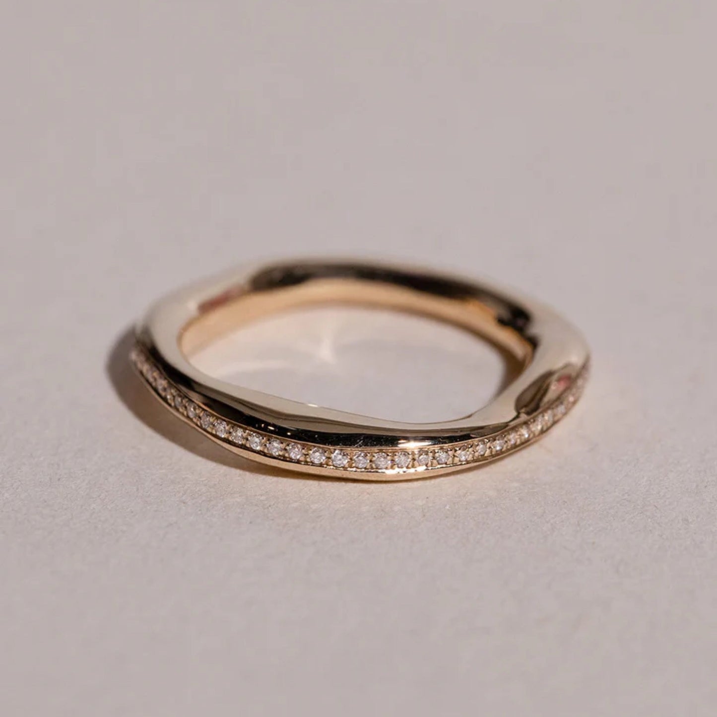 0.40 TCW Round Diamond Baguette Wedding Band