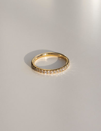 0.20 TCW Round Lab Grown Diamond Half Eternity Pave Band