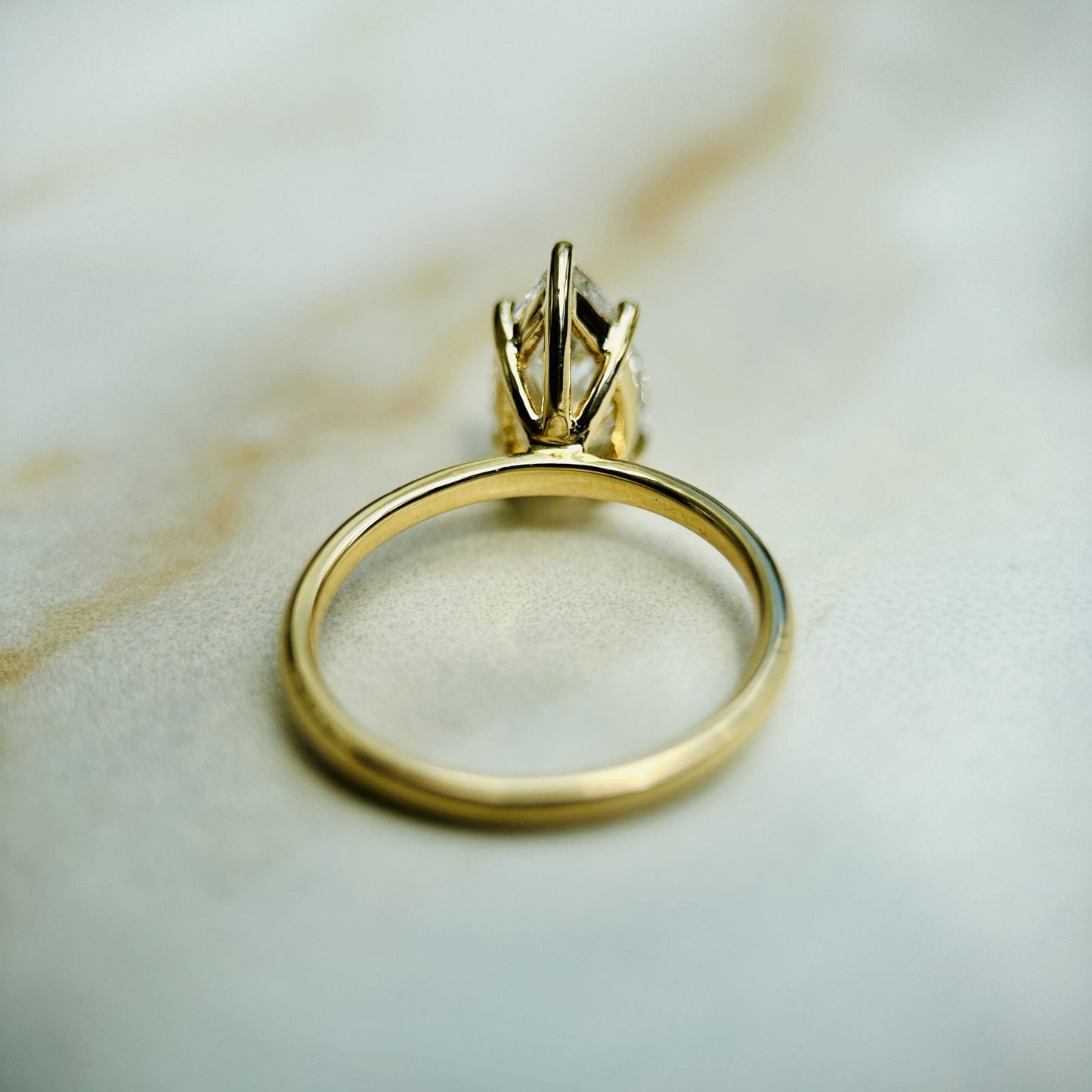 1.50 CT Pear E/VS1 CVD Diamond Solitaire Engagement Ring