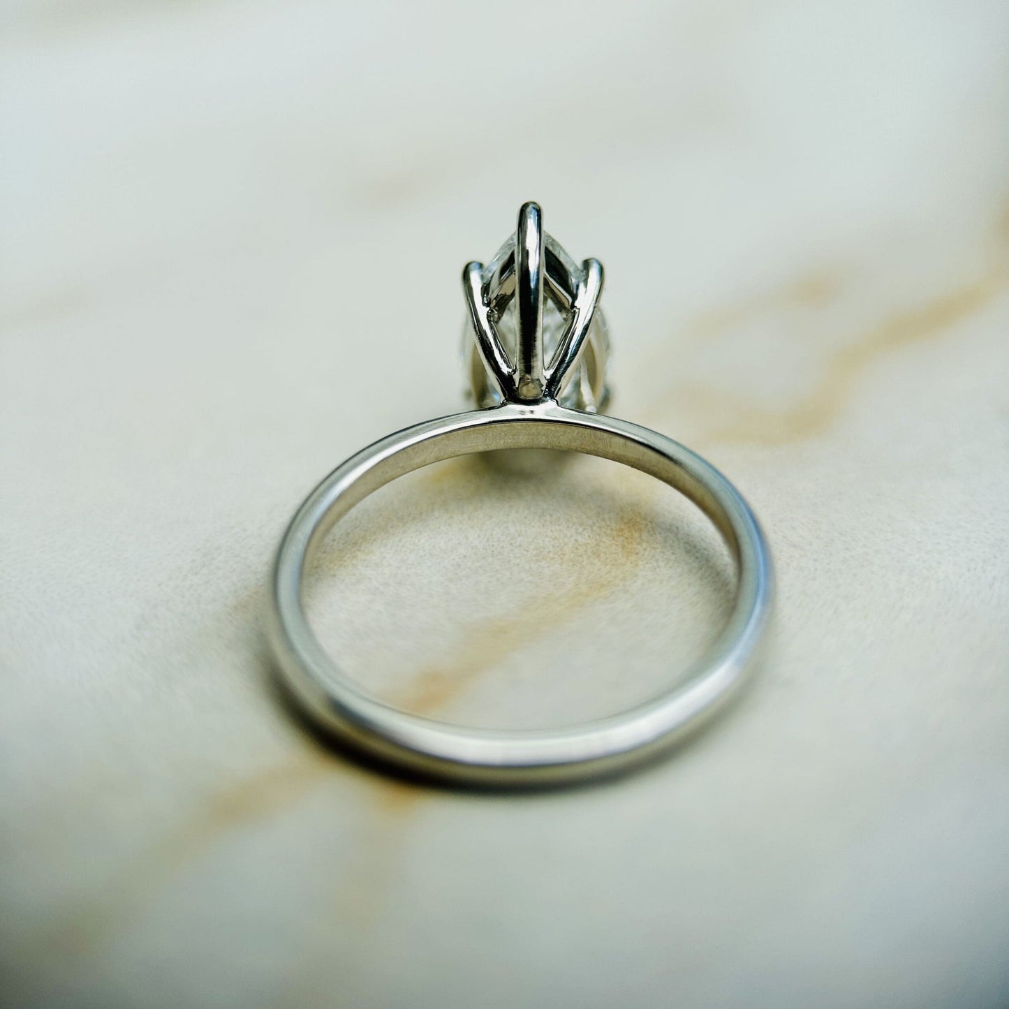 1.50 CT Pear E/VS1 CVD Diamond Solitaire Engagement Ring
