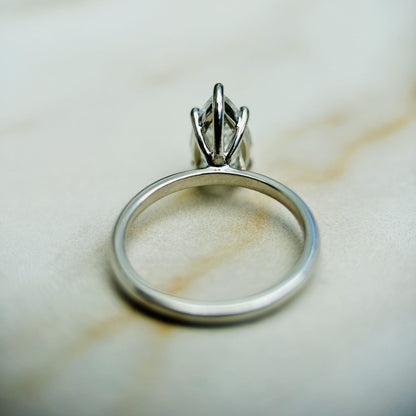 1.50 CT Pear E/VS1 CVD Diamond Solitaire Engagement Ring