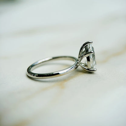 1.50 CT Pear E/VS1 CVD Diamond Solitaire Engagement Ring