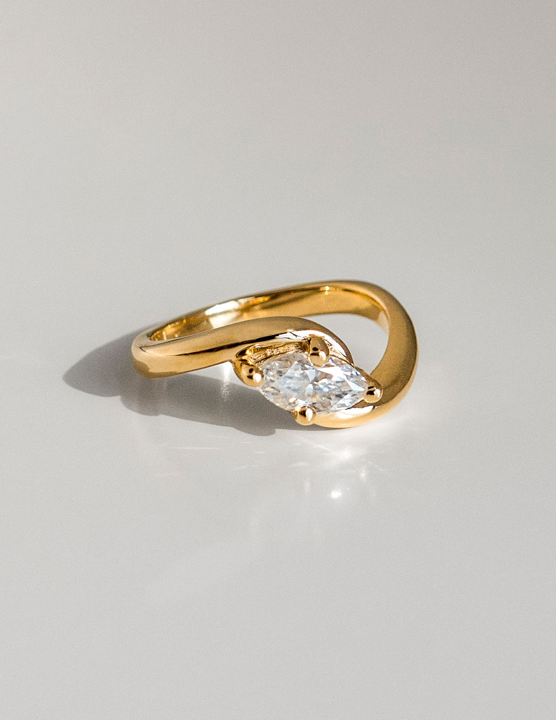 0.50 -1.50 CT Marquise Cut Lab Grown Diamond Solitaire Engagement Ring