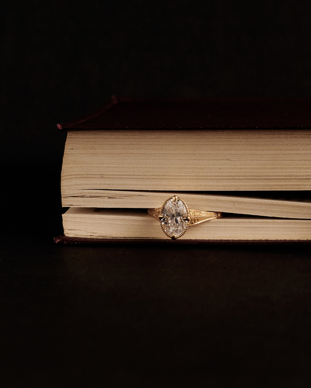 Camille- Oval Solitaire Vintage Style Lab Grown Diamond Engagement Ring