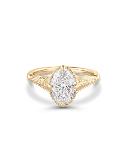 Camille- Oval Solitaire Vintage Style Lab Grown Diamond Engagement Ring