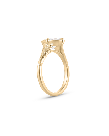 Camille- Oval Solitaire Vintage Style Lab Grown Diamond Engagement Ring