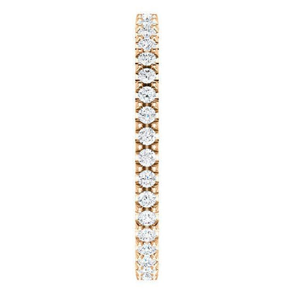 Full Eternity Wedding Band with 1.50 TCW Round Cut Moissanite