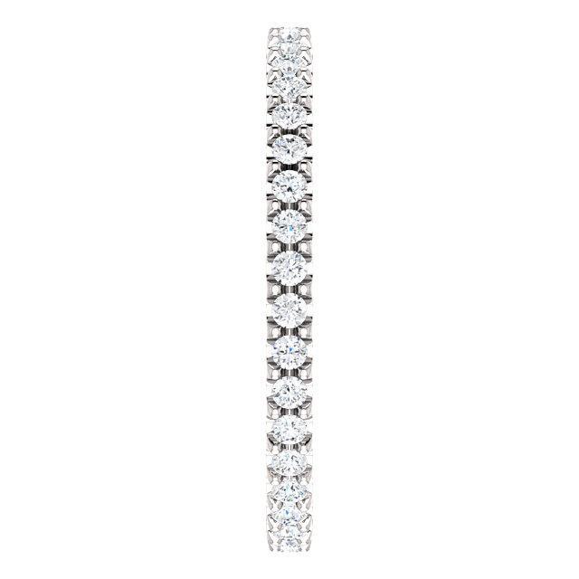 Full Eternity Wedding Band with 1.50 TCW Round Cut Moissanite