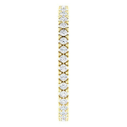 Full Eternity Wedding Band with 1.50 TCW Round Cut Moissanite
