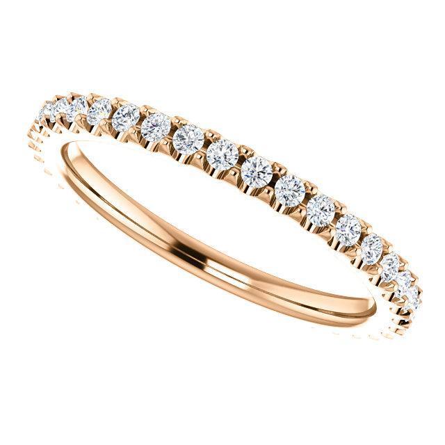Full Eternity Wedding Band with 1.50 TCW Round Cut Moissanite