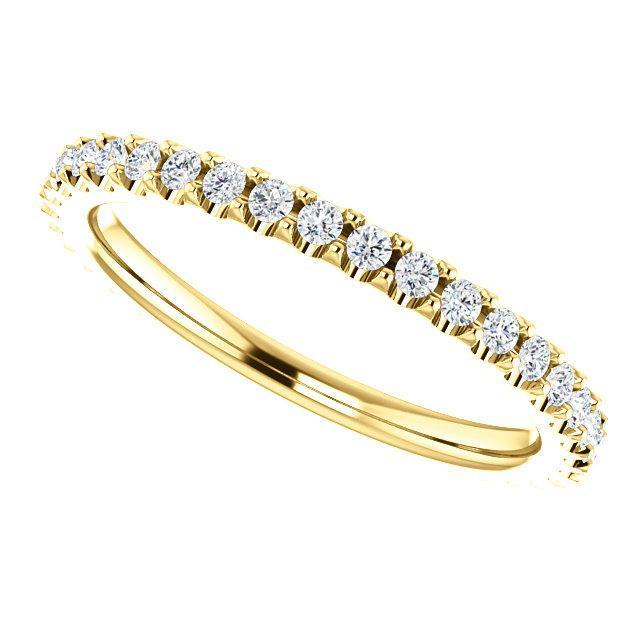 Full Eternity Wedding Band with 1.50 TCW Round Cut Moissanite
