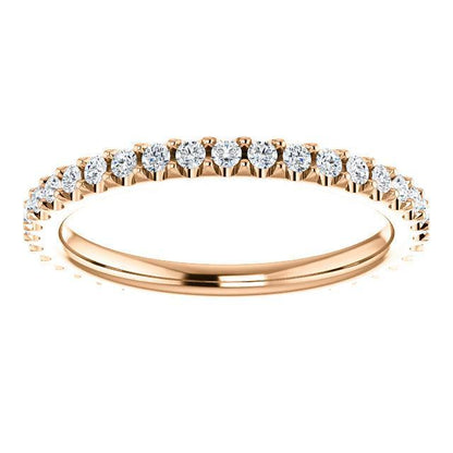 Full Eternity Wedding Band with 1.50 TCW Round Cut Moissanite
