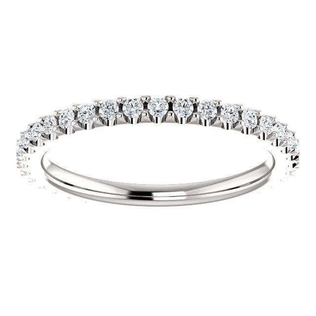 Full Eternity Wedding Band with 1.50 TCW Round Cut Moissanite