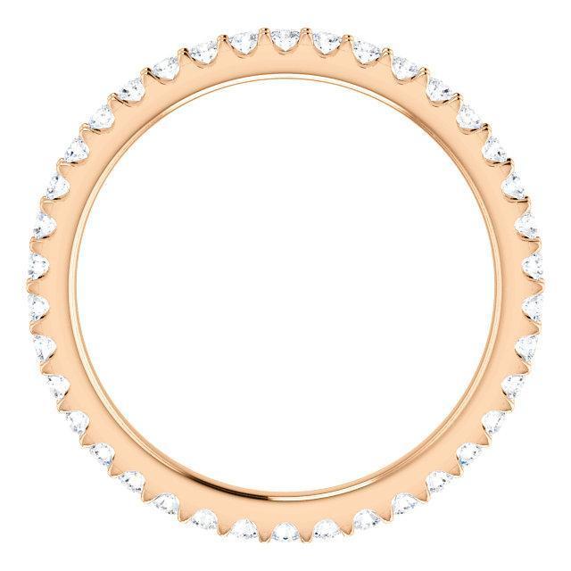 Full Eternity Wedding Band with 1.50 TCW Round Cut Moissanite