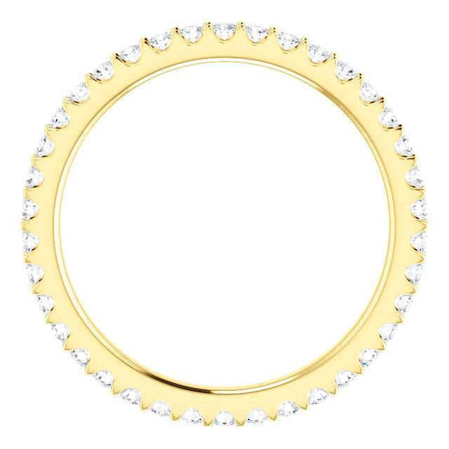 Full Eternity Wedding Band with 1.50 TCW Round Cut Moissanite