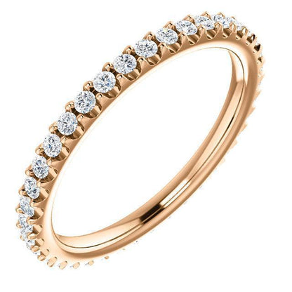 Full Eternity Wedding Band with 1.50 TCW Round Cut Moissanite