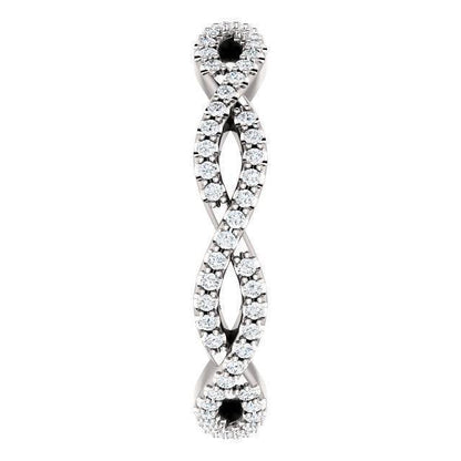 Twisted Wedding Band with 0.40 TCW Round Cut Moissanite