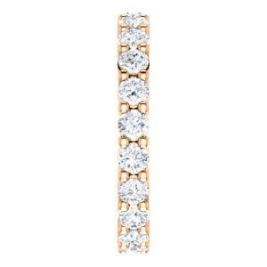 Full Eternity Wedding Band with 1.80 TCW Round Cut Moissanite
