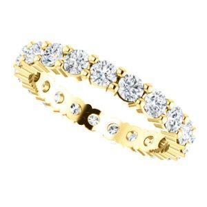 Full Eternity Wedding Band with 1.80 TCW Round Cut Moissanite