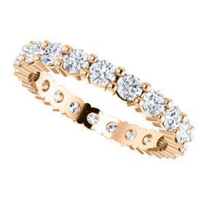 Full Eternity Wedding Band with 1.80 TCW Round Cut Moissanite