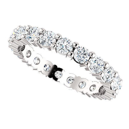 Full Eternity Wedding Band with 1.80 TCW Round Cut Moissanite