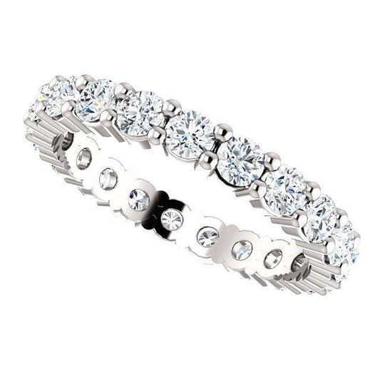 Full Eternity Wedding Band with 1.80 TCW Round Cut Moissanite