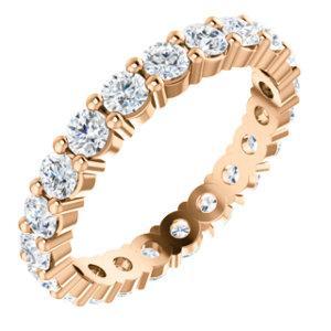 Full Eternity Wedding Band with 1.80 TCW Round Cut Moissanite