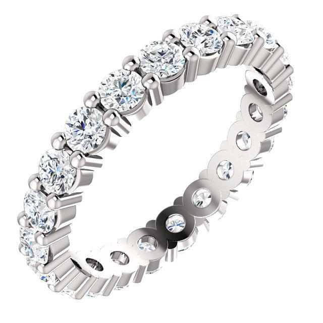 Full Eternity Wedding Band with 1.80 TCW Round Cut Moissanite