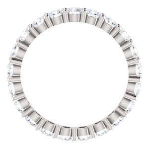 Full Eternity Wedding Band with 1.80 TCW Round Cut Moissanite