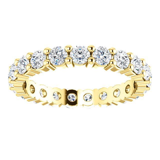 Full Eternity Wedding Band with 1.80 TCW Round Cut Moissanite
