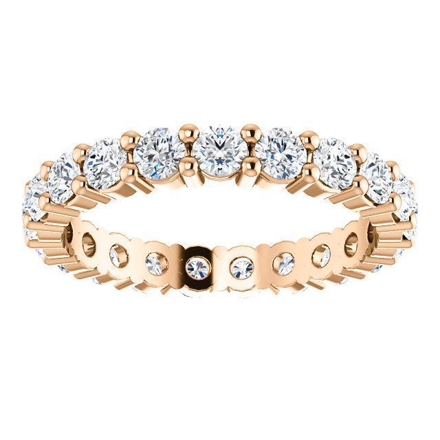 Full Eternity Wedding Band with 1.80 TCW Round Cut Moissanite